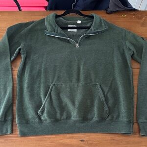 League Women's Green Zip-Up Sweater